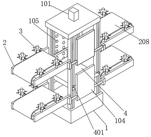 Anti-toppling stereoscopic warehouse with rail supports