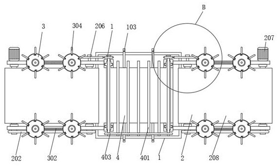 Anti-toppling stereoscopic warehouse with rail supports