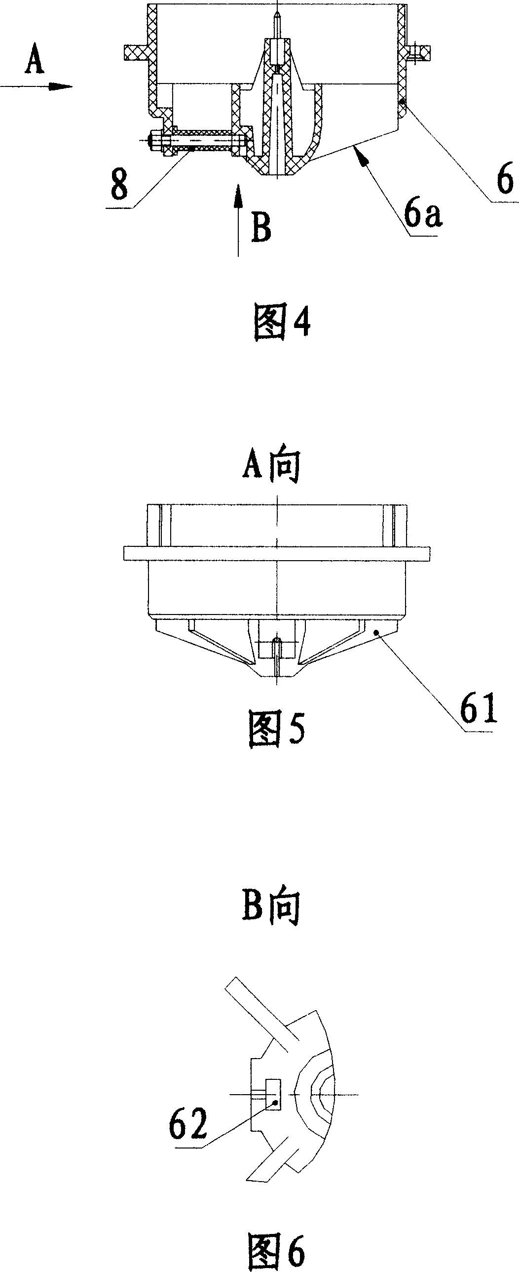 Diagonal impeller direct reading water meter