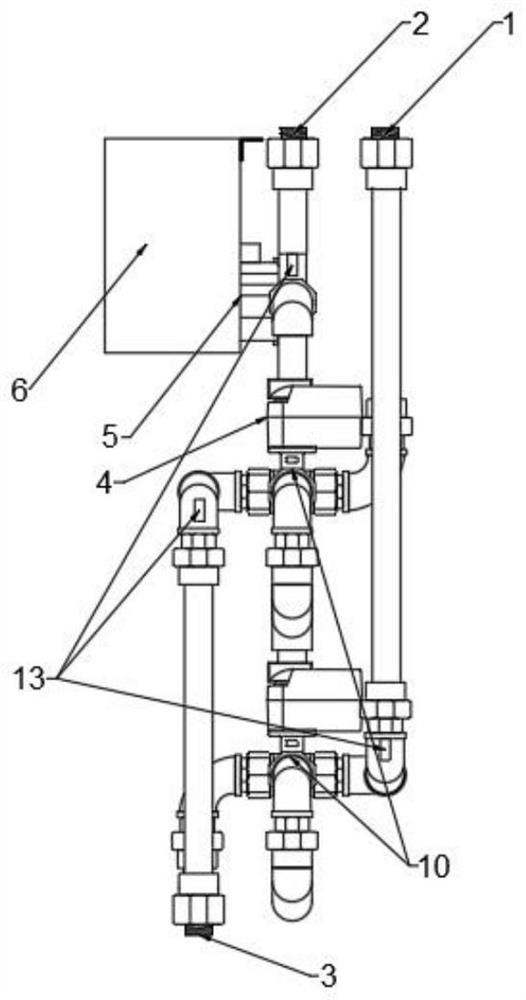 Compartment temperature control adjusting device and control system based on water mixing principle