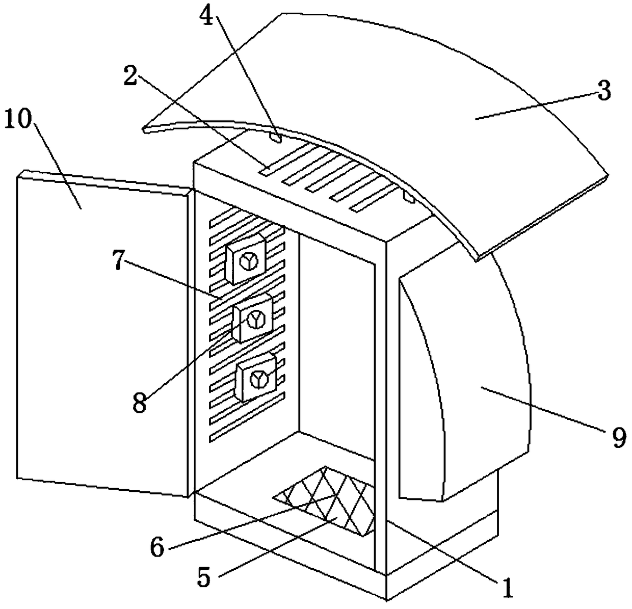 Heat dissipation power distribution cabinet