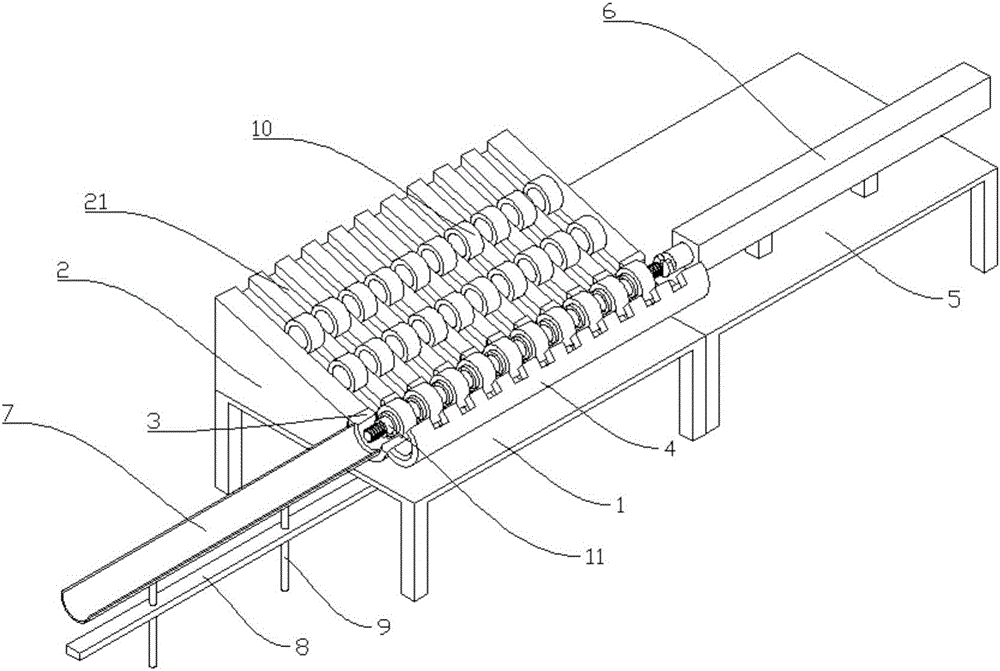 Adhesive tape roll mounting facility