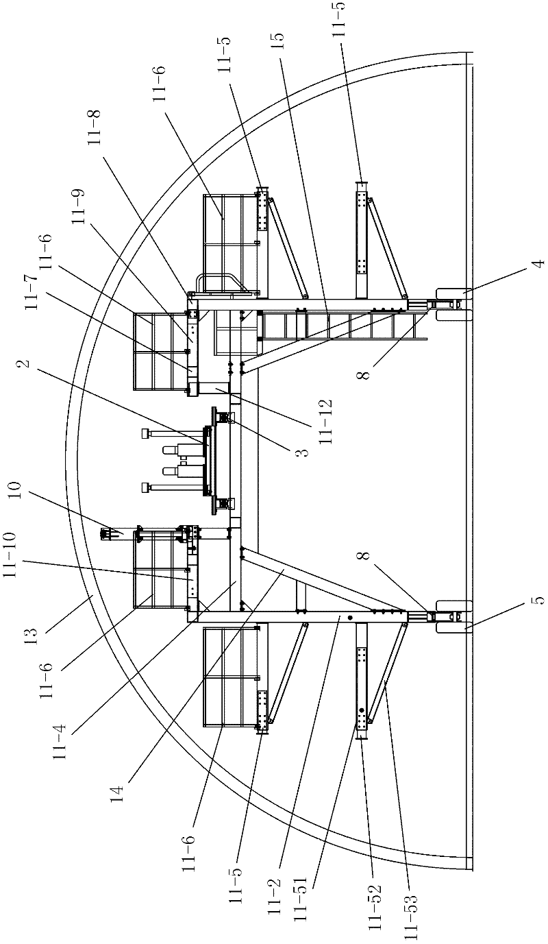 Tunnel arch installation vehicle