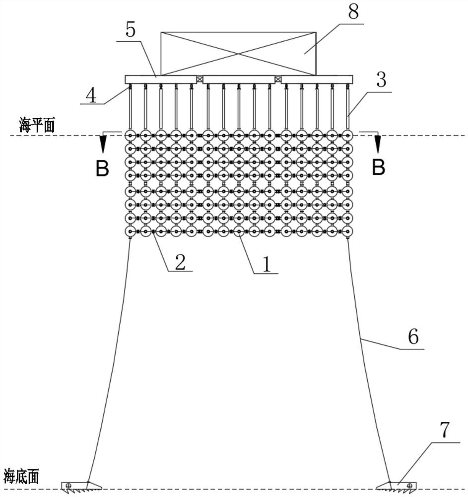 Modular offshore floating type self-adaptive vegetable planting platform