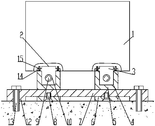 Novel electric energy meter box fixing device