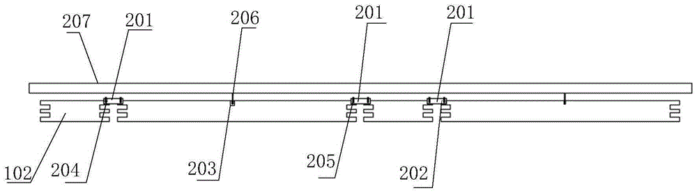 Track device for houses with variable spaces