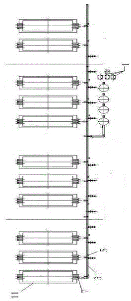 Equipment and tail gas treatment method for synchronously treating tail gas of multiple graphitization furnaces