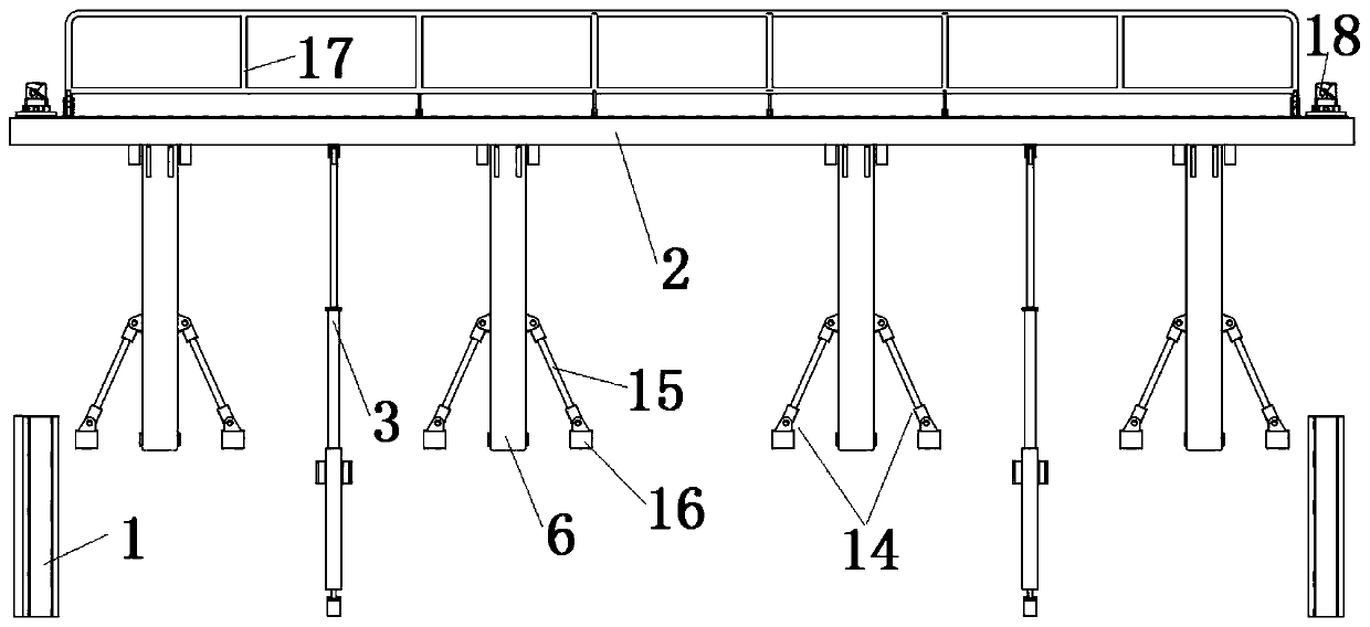 Automobile-container dual-purpose concave bottom transport vehicle