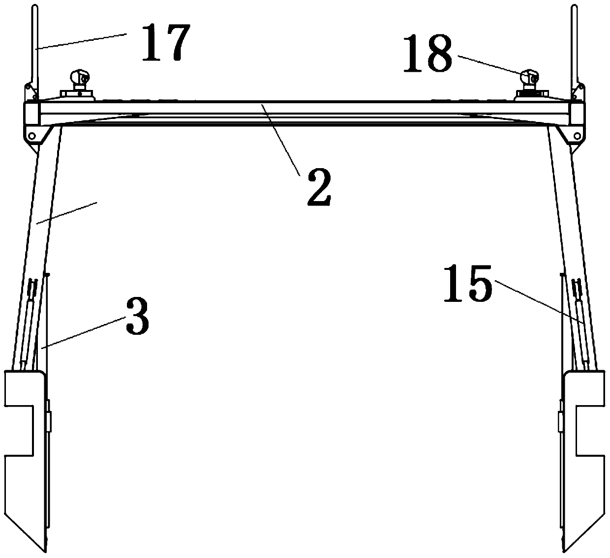 Automobile-container dual-purpose concave bottom transport vehicle