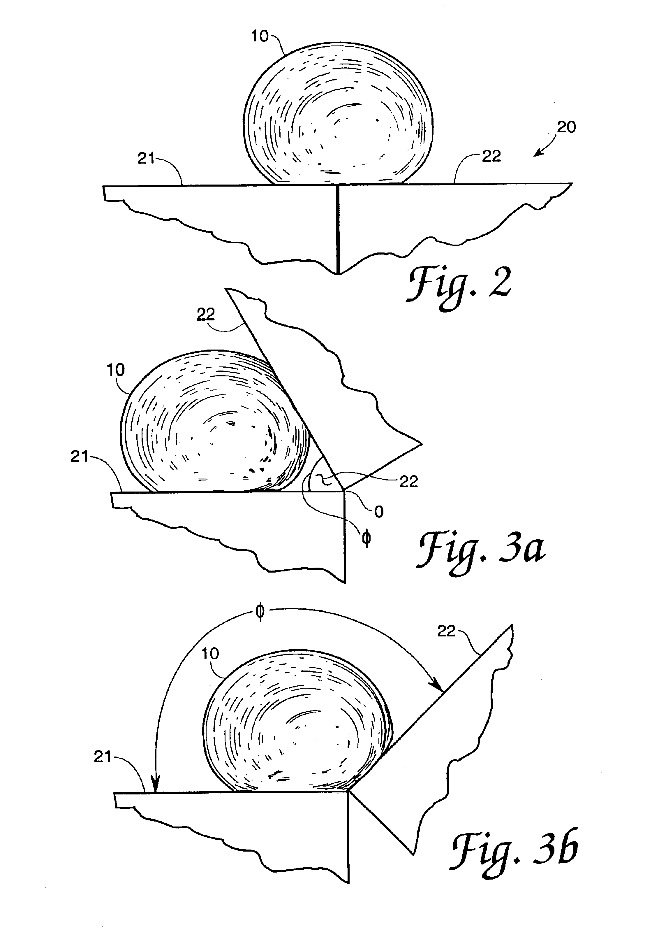 Liquid to solid angle of contact measurement