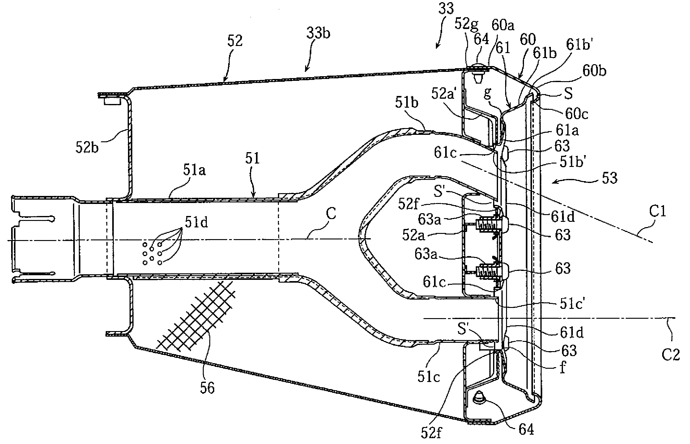 Exhaust system for motorcycle