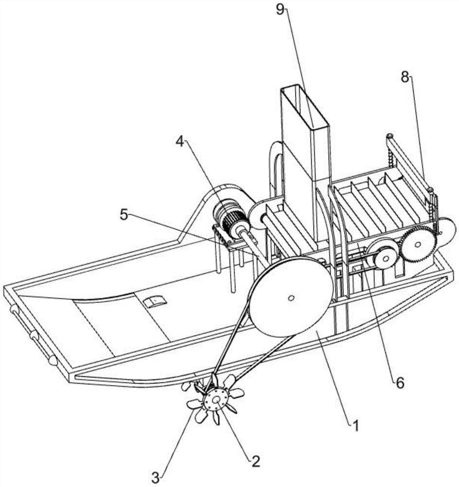 Tortoise pool grass-feeding ship used for aquaculture