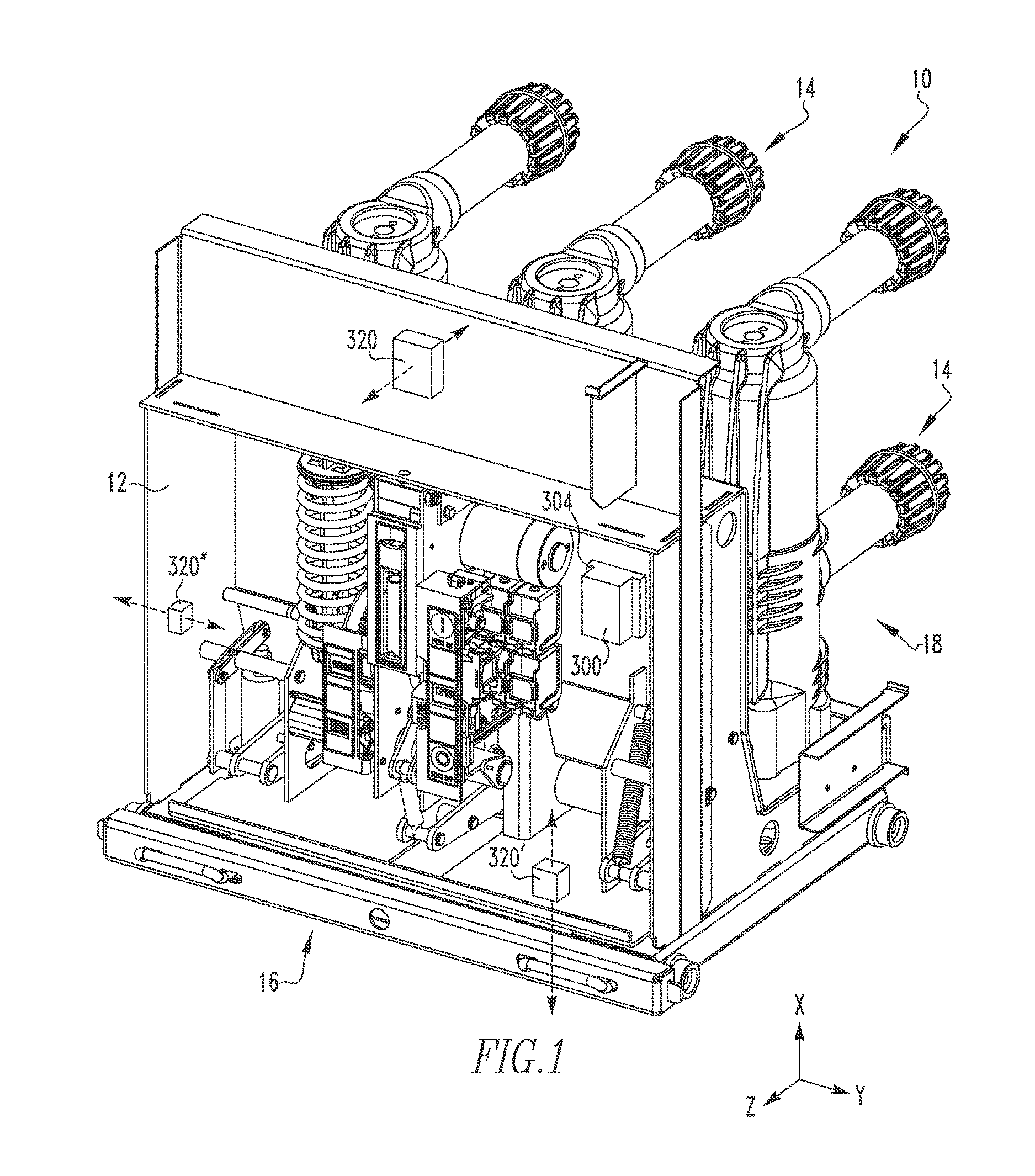 Vibration sensor assembly for prognostic and diagnostic health assessment of a power circuit breaker's power transmission and distribution system in real time