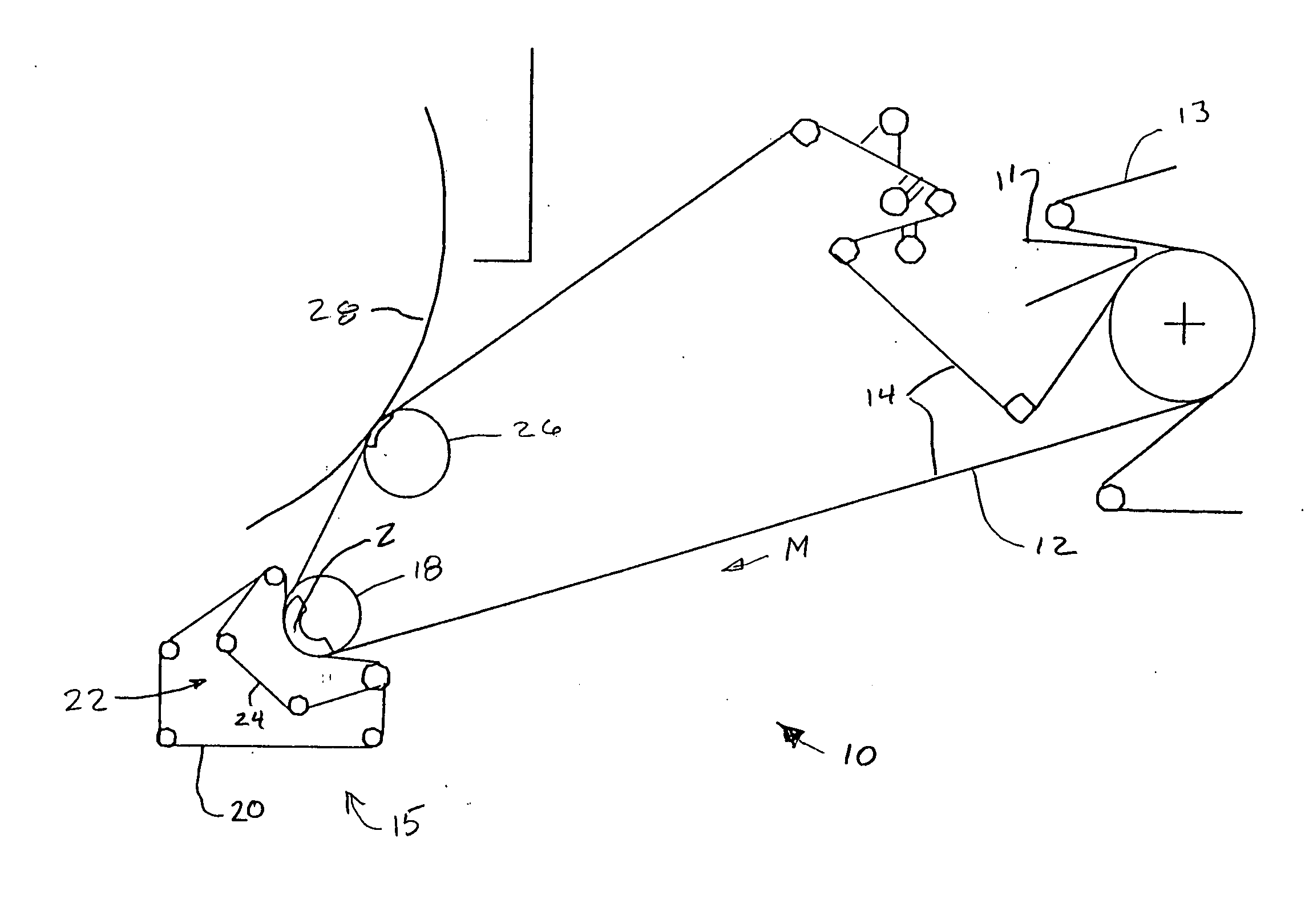 Dewatering apparatus in a paper machine