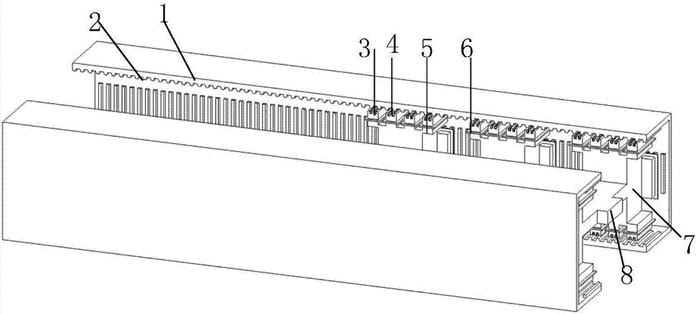 Transverse magnetic flux magnetic field modulation type linear motor