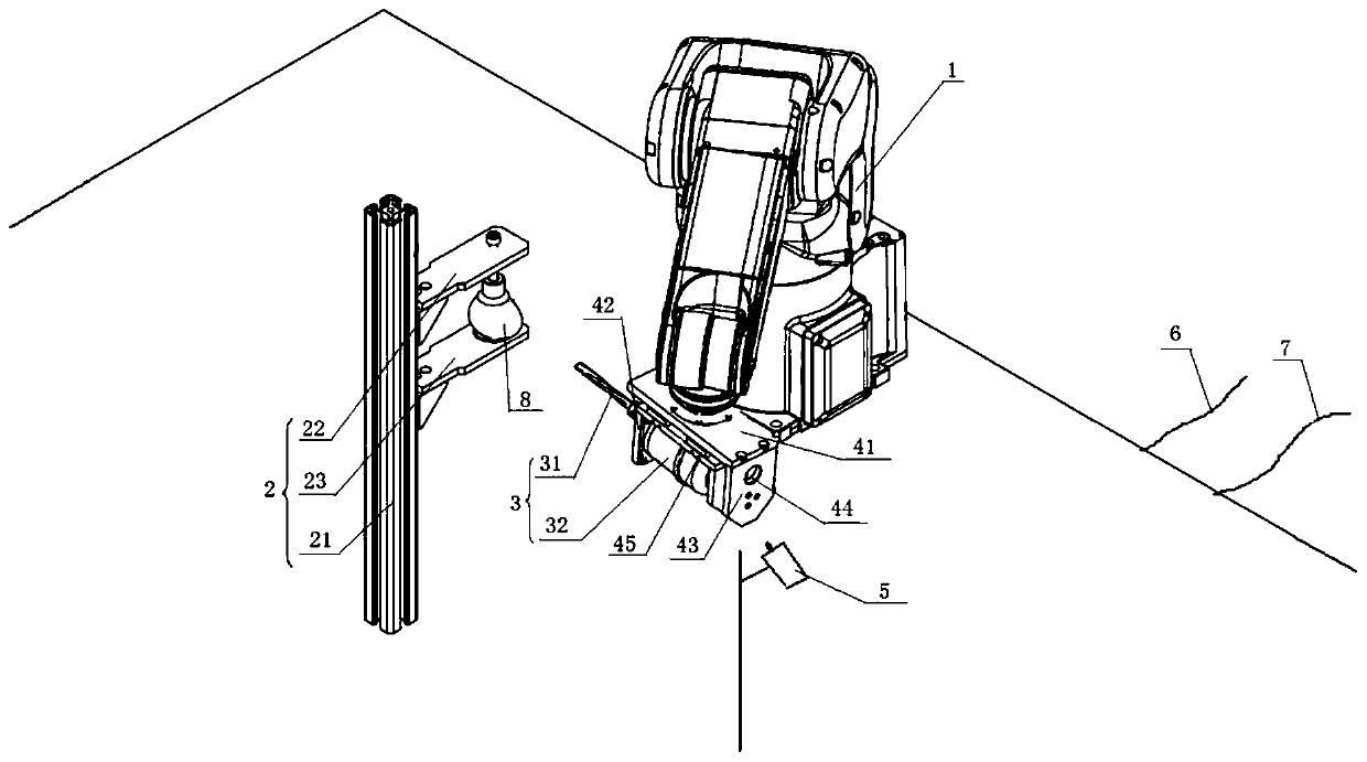 Mechanical arm system and method for machining complicated spherical curved face shell