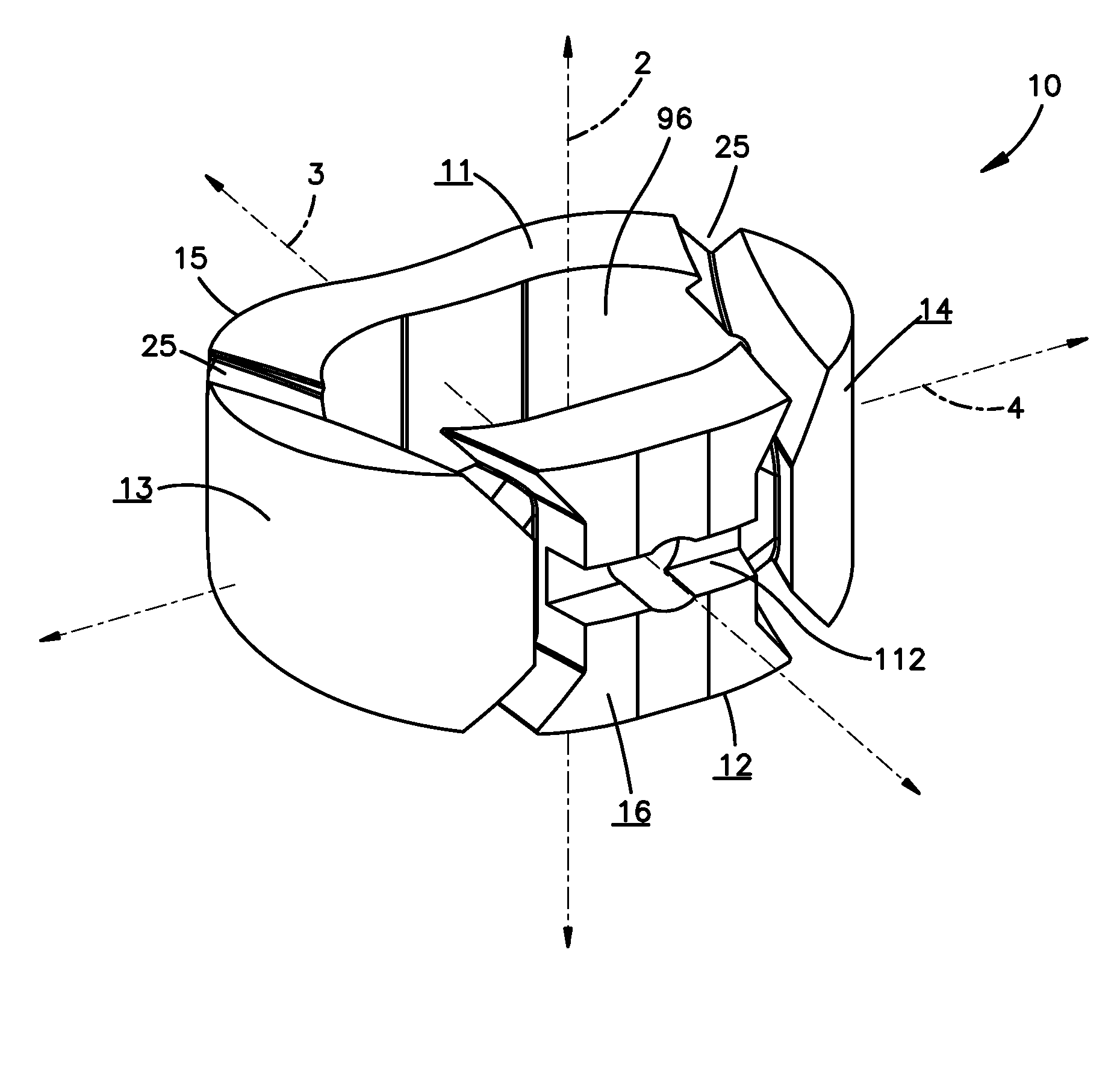 Intervertebral implant with blades for connecting to adjacent vertebral bodies