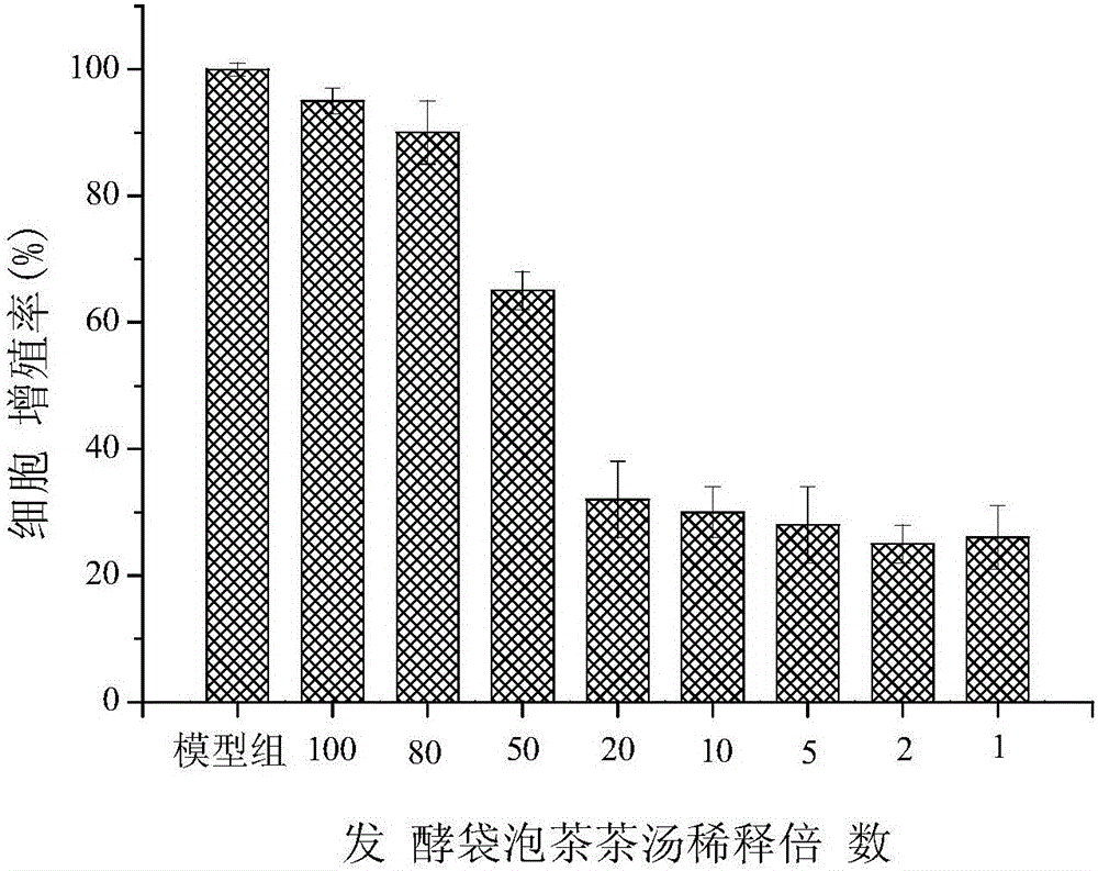 Mixed culture fermentation tea bag and preparation method thereof