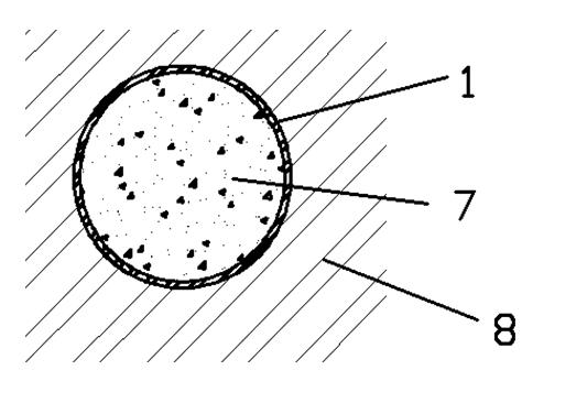 Novel tree root structure pile and construction process thereof