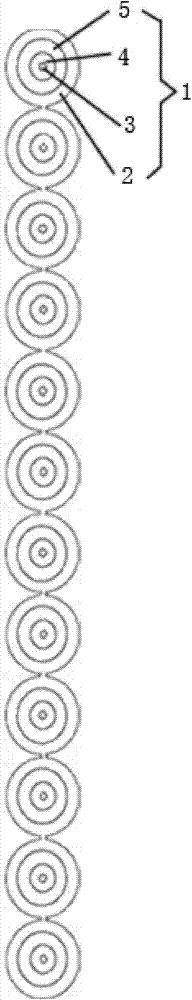 Flat type multi-core comprehensive wiring optical fiber cable and corresponding wiring structure thereof