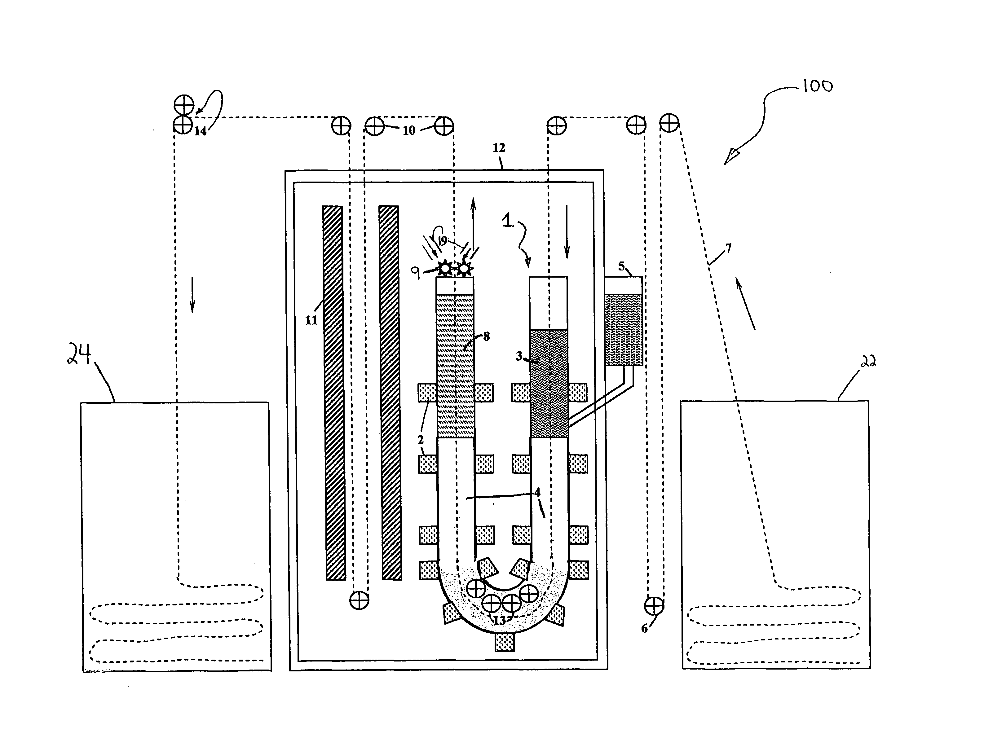 Dyeing apparatus and method therefor