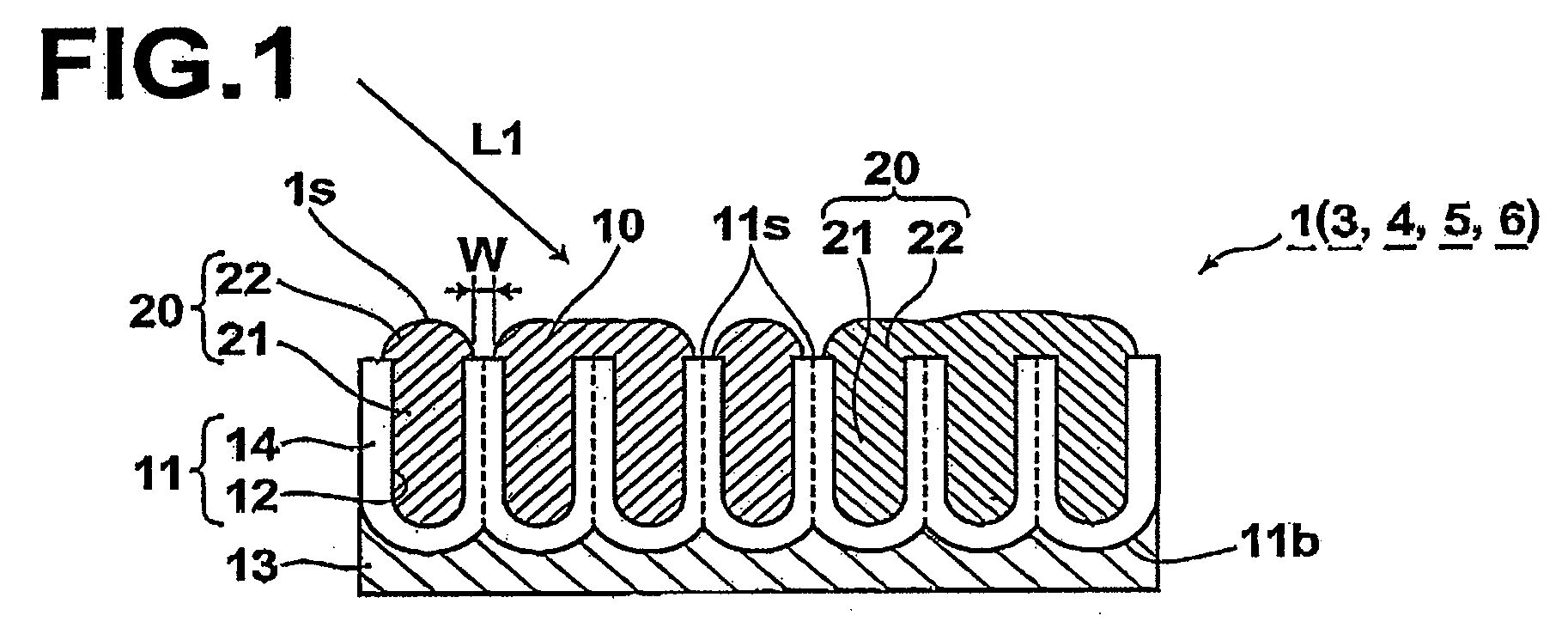 Microstructures, method for producing microstructures, and optical field amplifying device