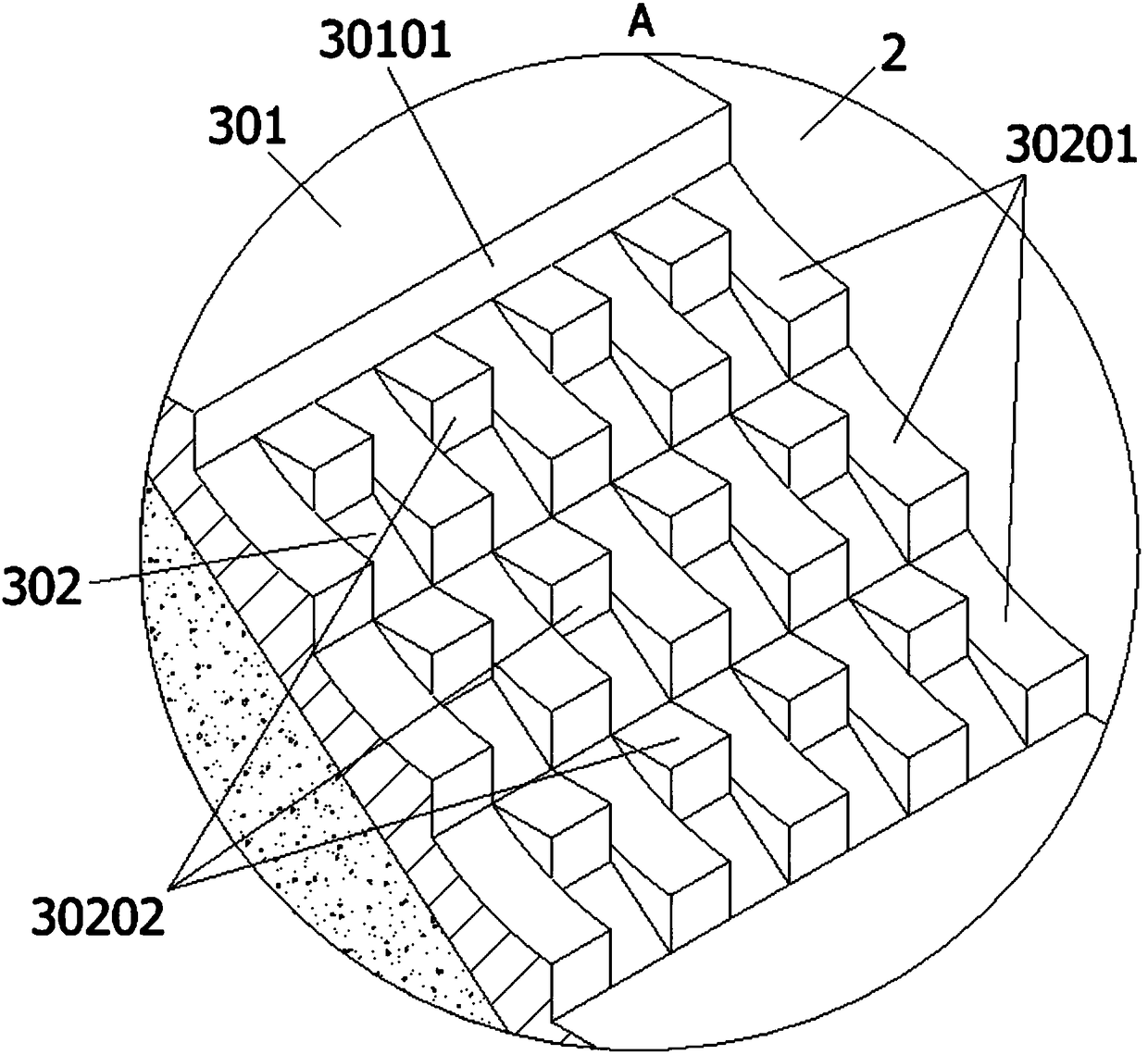 Release building structure for hydraulic engineering