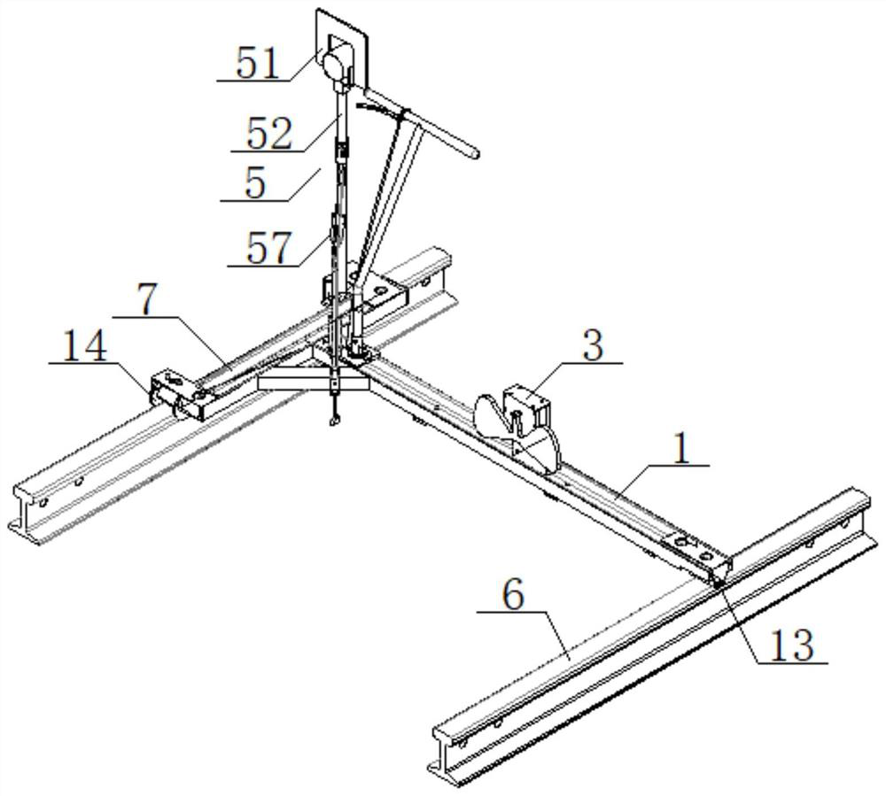 Railway steel rail center detection vehicle