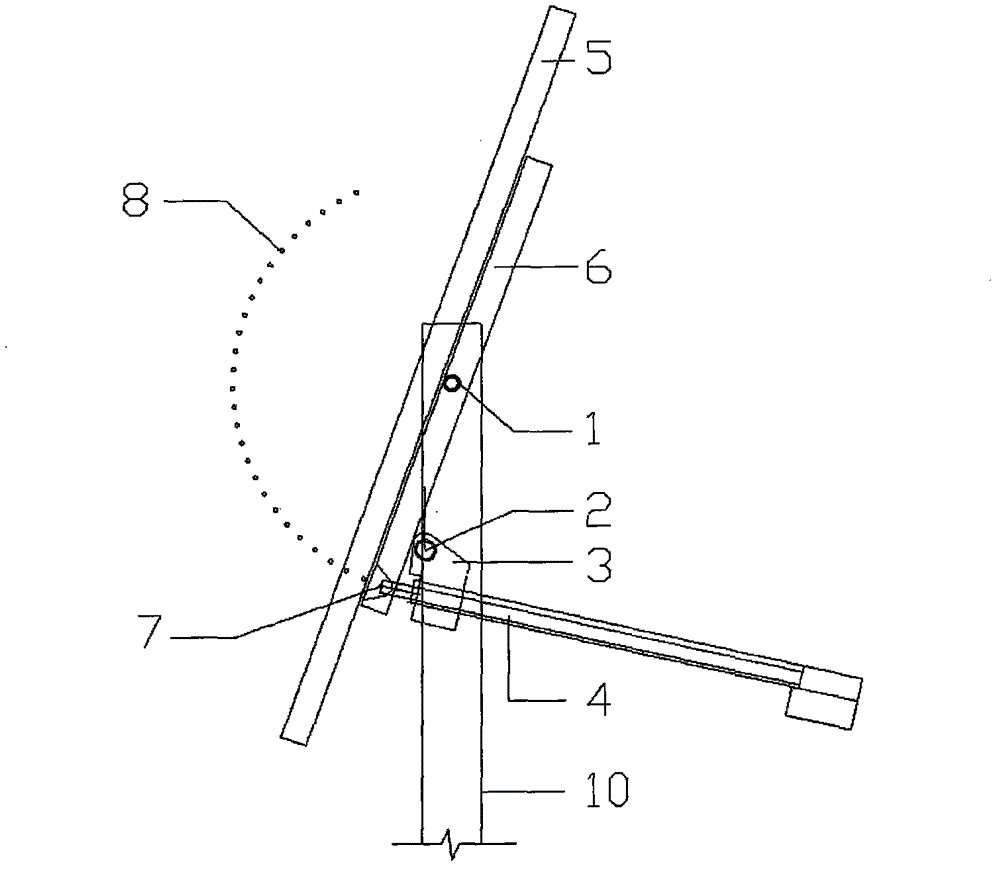 LED (Light-Emitting Diode) solar street lamp capable of tracking sun position