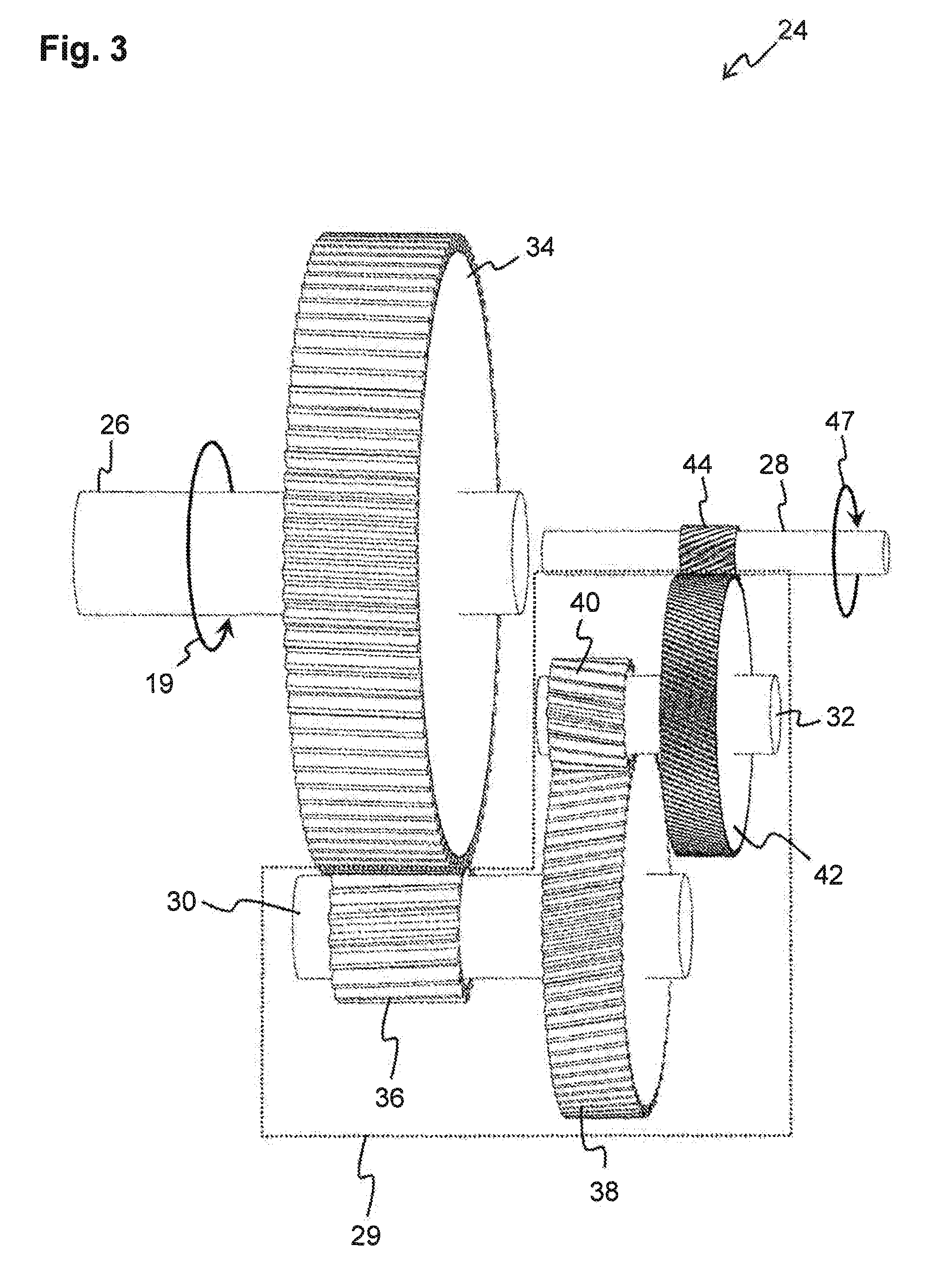 Stationary gear unit