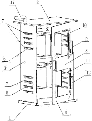 Multifunctional distribution box with tidy wire arrangement