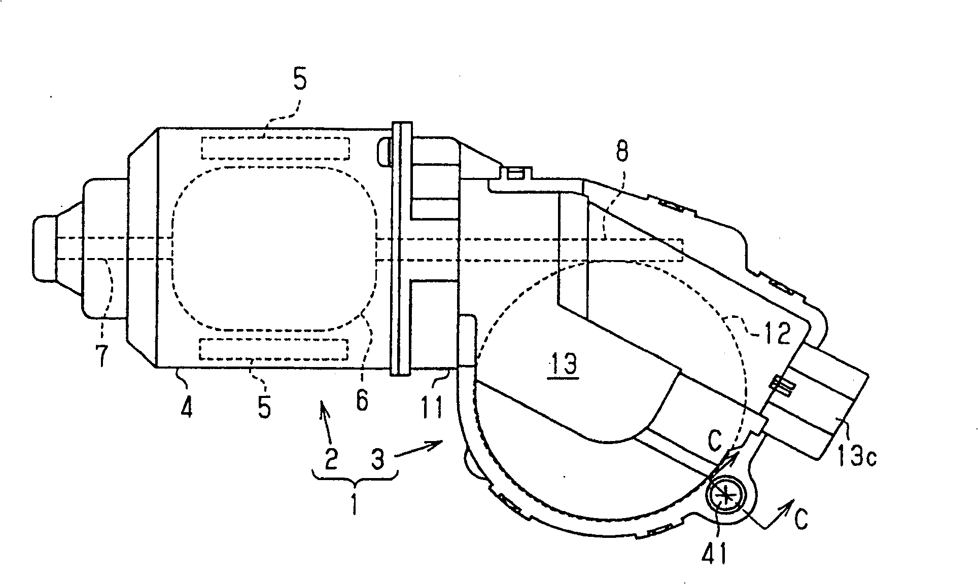 Casing structure and motor