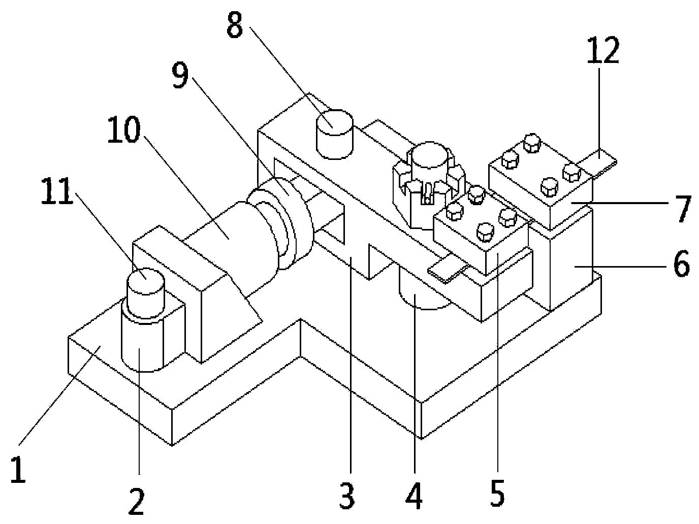 Forming device and method through uneven stretching and in-plane bending of aluminum alloy plate