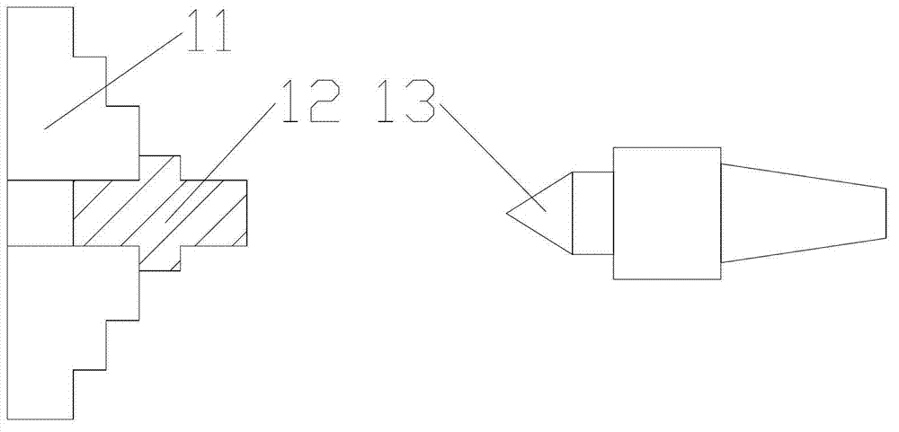 Clamp for turning circular arc conical part