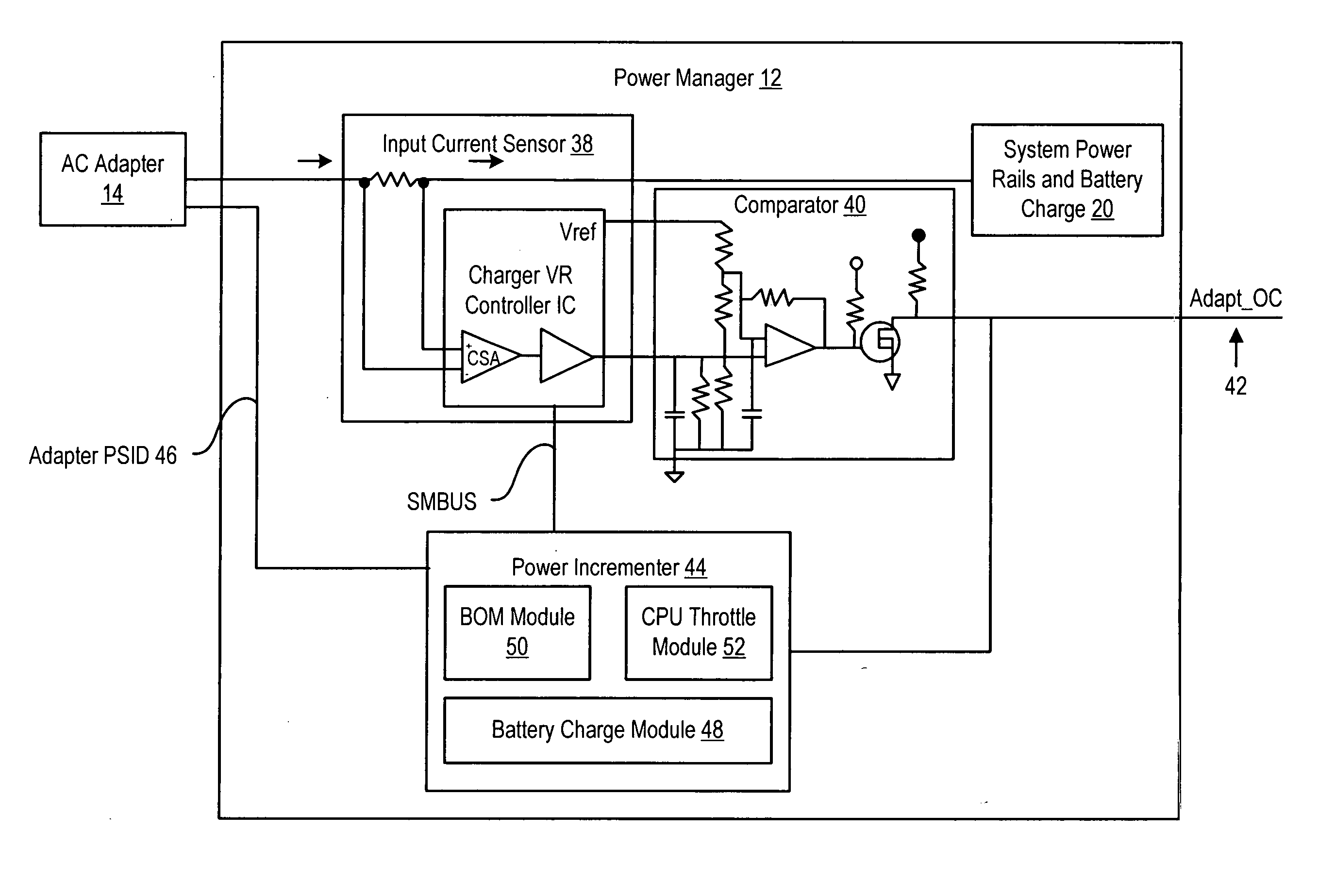 System and method for managing power provided to a portable information handling system