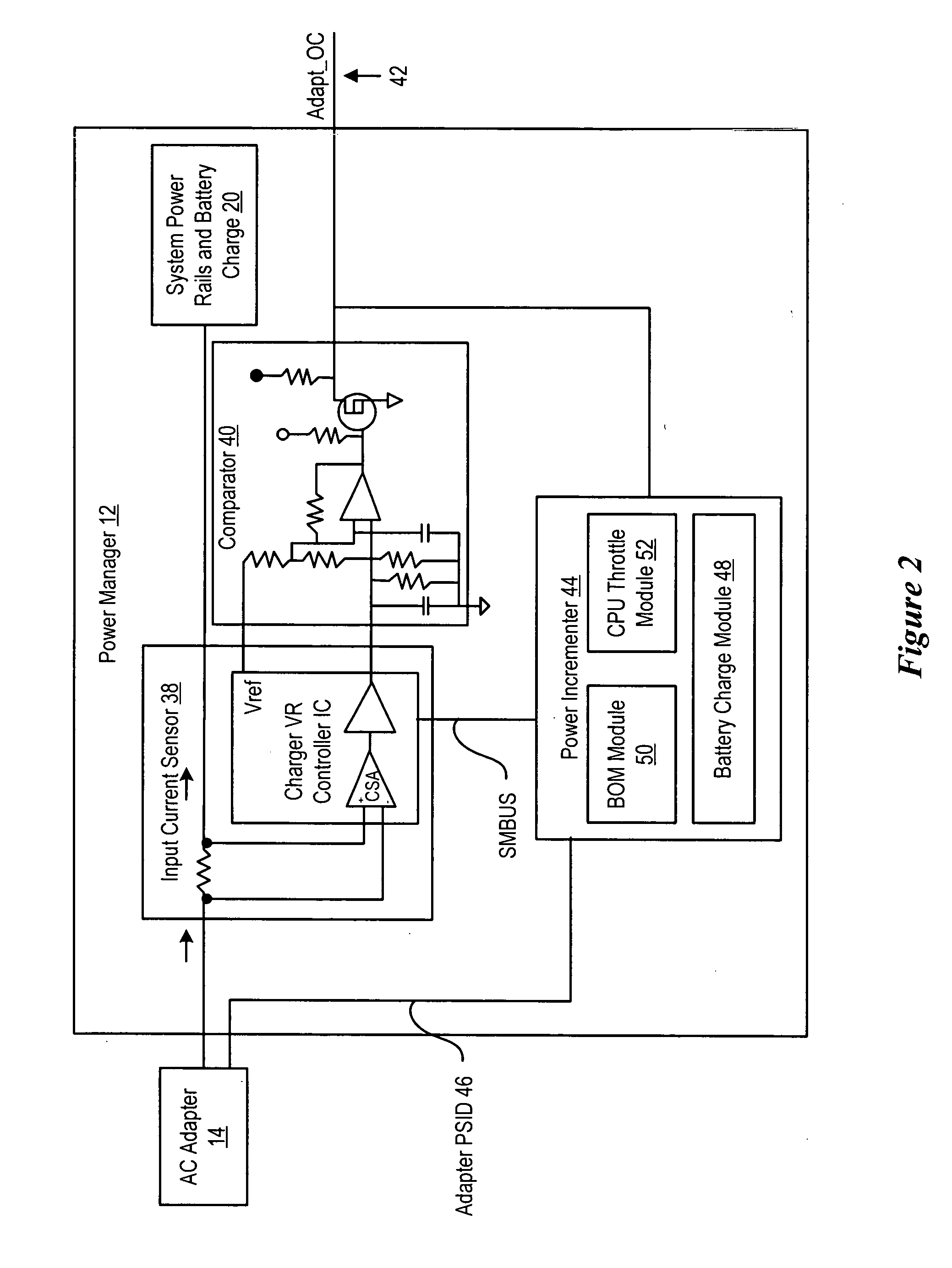 System and method for managing power provided to a portable information handling system