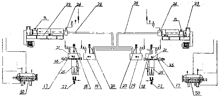 Production process of superfine composite fiber