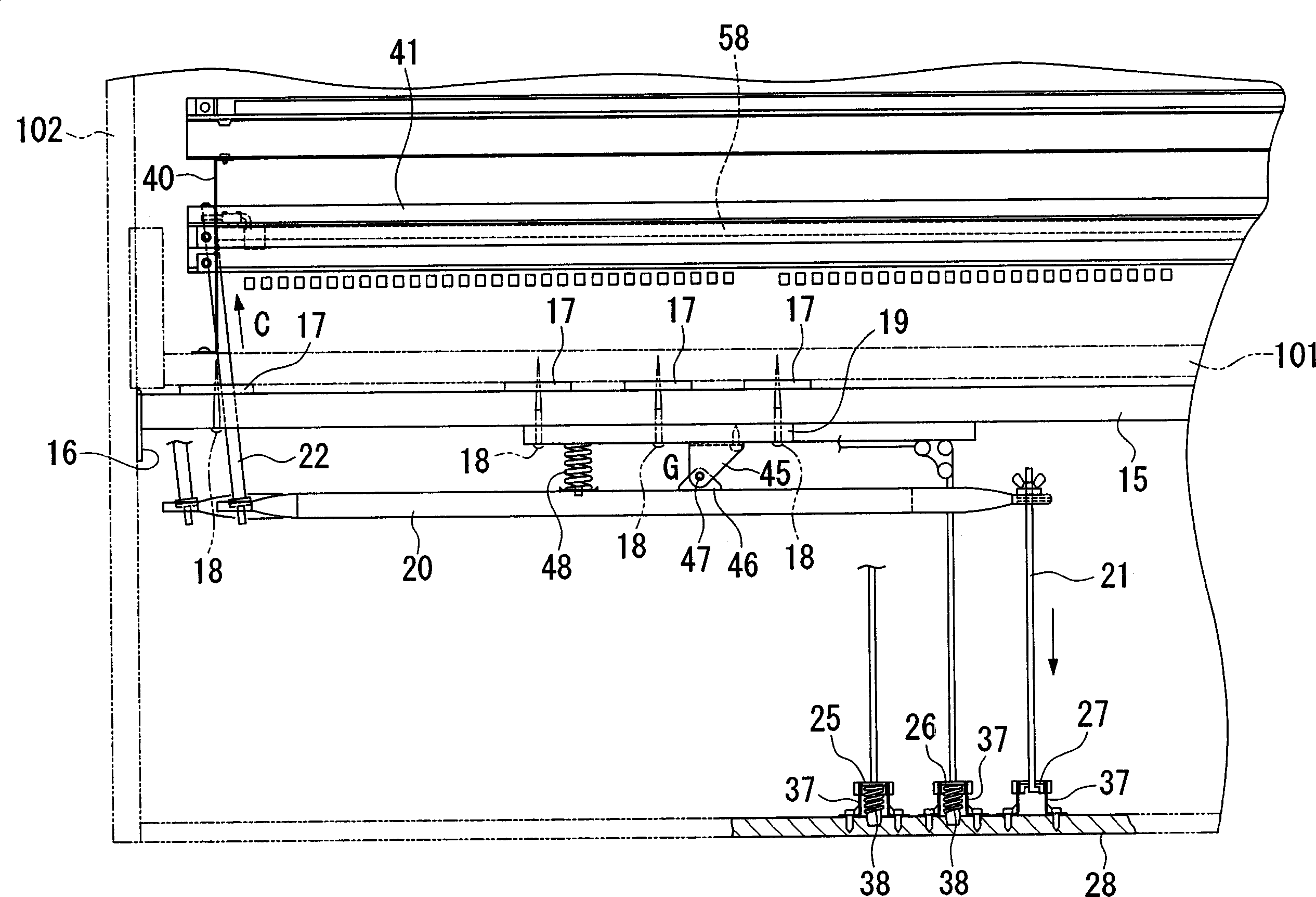 Keyboard musical instrument having pedal mechanism