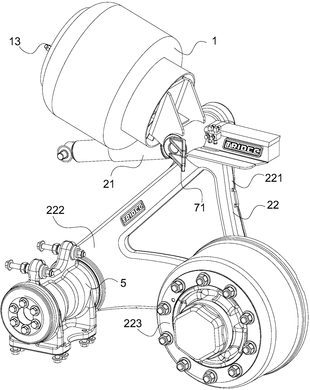 Vehicle suspension devices and vehicle equipped therewith