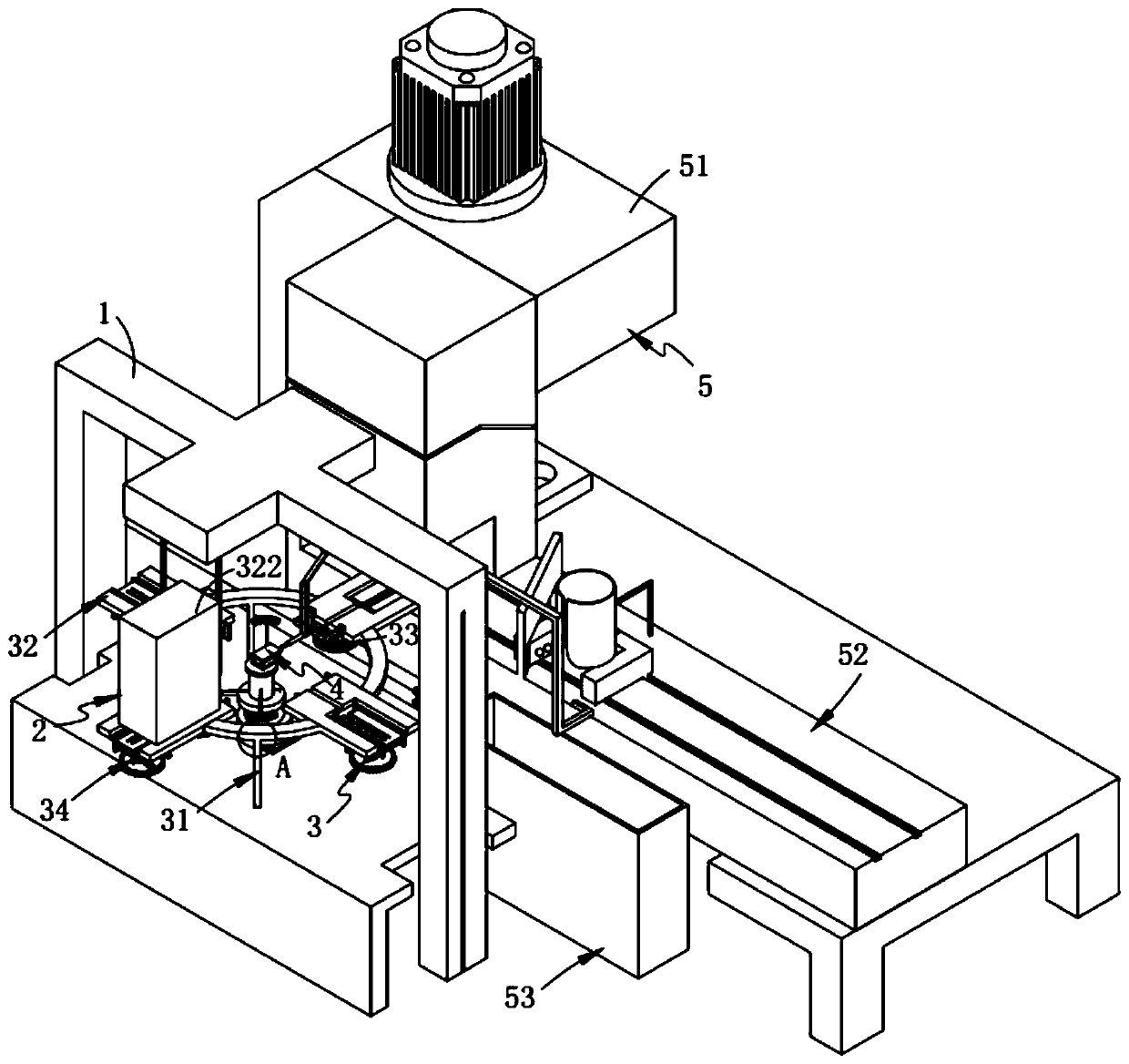 An e-shaped inductance automatic processing device