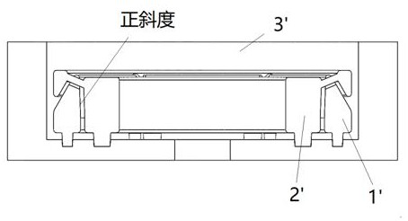 Tool for combining reverse-inclination resin sand mold core and combining and assembling method of tool