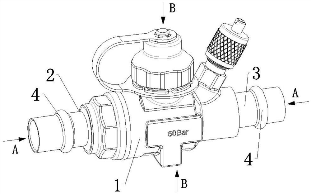 Clamping and pressing type ball valve having integral structure