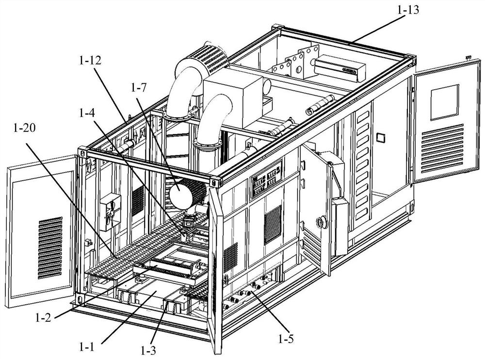 Diesel engine box body simulation test bench system for simulating altitude climate of plateau and test method thereof