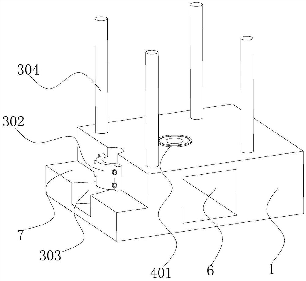 Punching device for machining and producing motor end cover