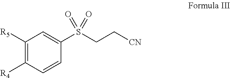 Pharmaceutical composition comprising omega-(arylsulfonyl)alkylnitrile