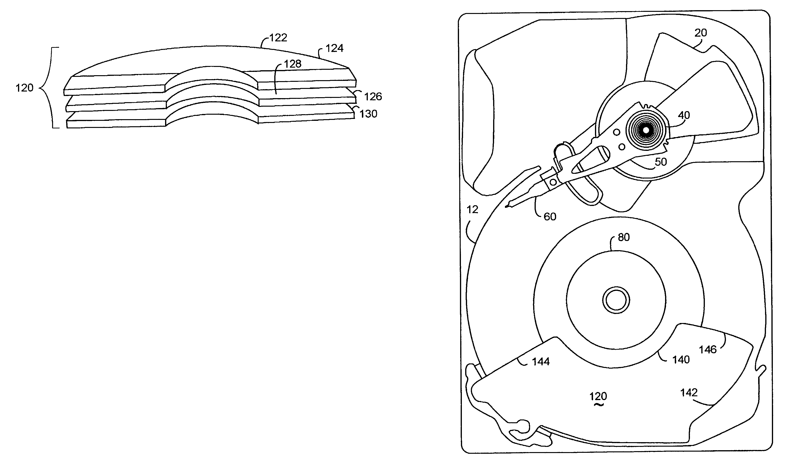 Media enclosures dampening desk vibration in single disk storage devices