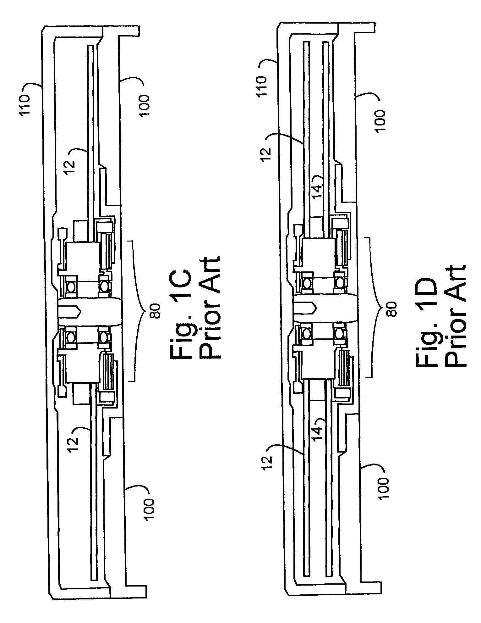 Media enclosures dampening desk vibration in single disk storage devices