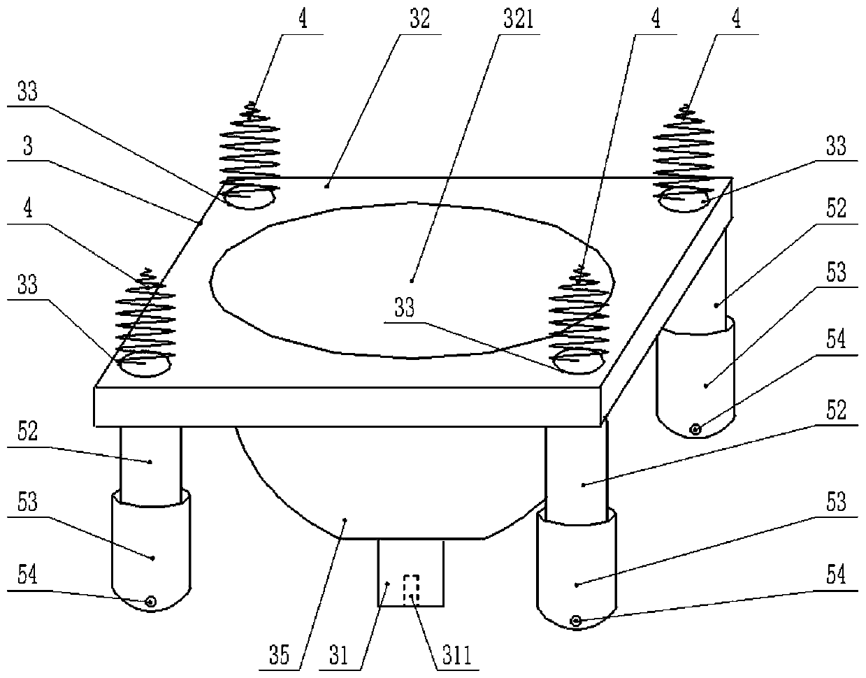 A new type of support isolation structure and its installation method