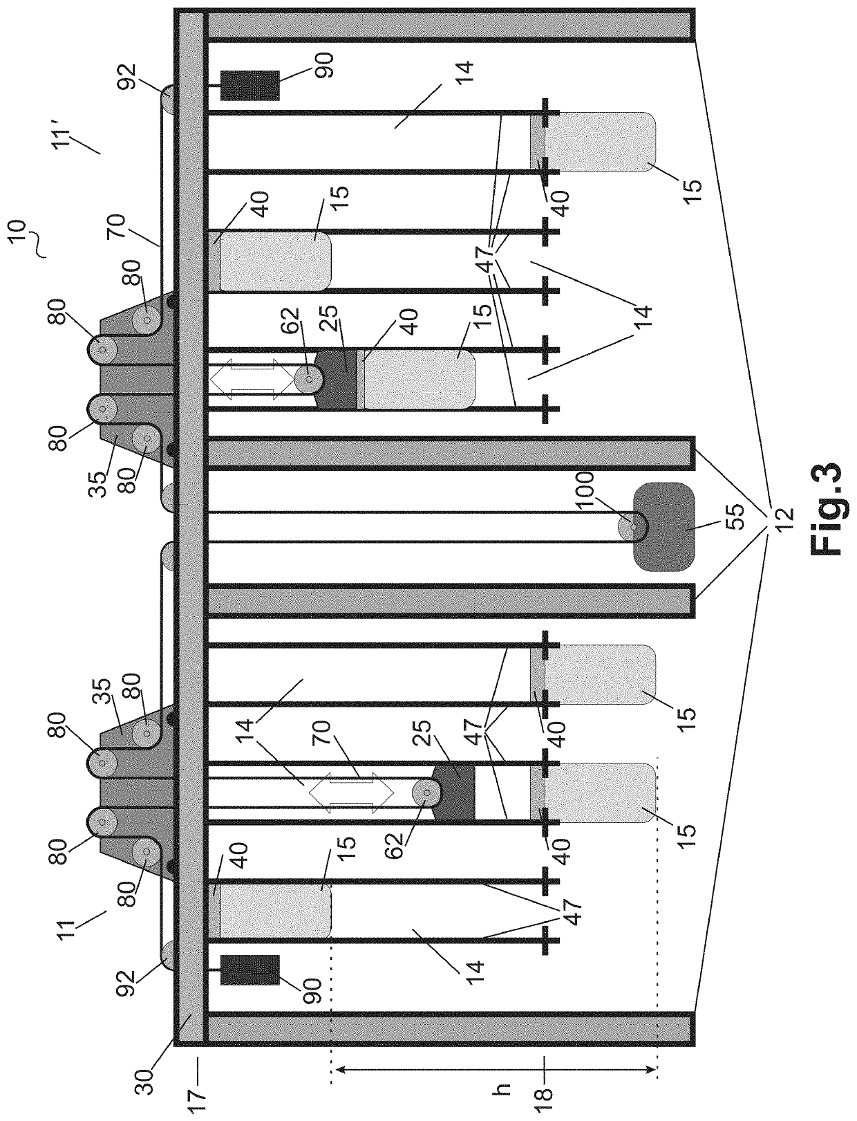 Industrial system for energy storage