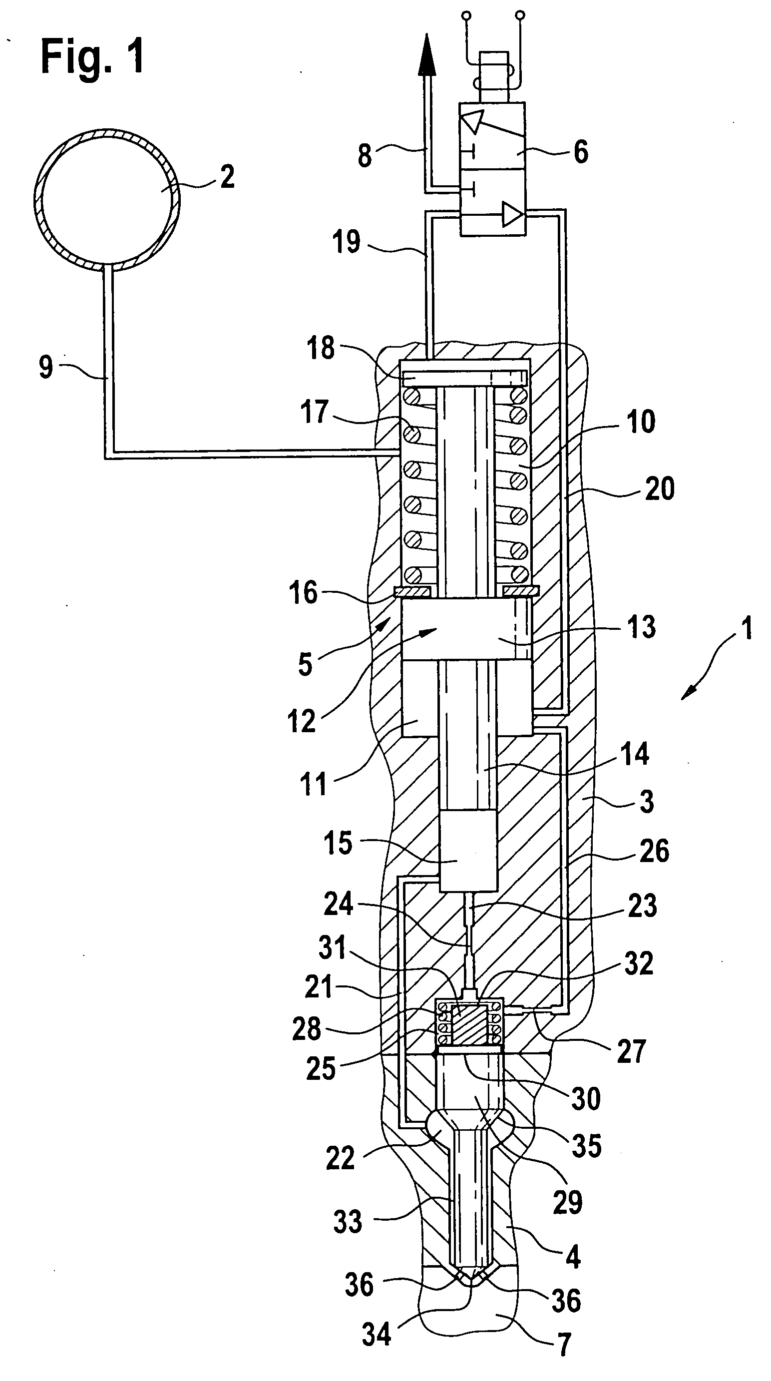 Device for damping the needle lift in fuel injectors